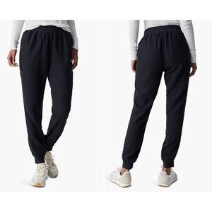 FAHERTY Arlie Day Washed Black Linen Blend Jogger Pants Womens XS Cozy Chic